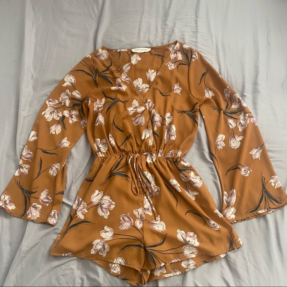 Floral Long Sleeve Romper